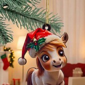 Шикарнейшая новогодняя деревяная игрушка, символ 2026года