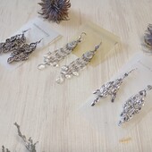 Сережки сріблясті довгі. 1 на вибір