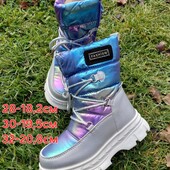 Зимові дутіки сапоги ботинки дутики дівчинка 28 30 32р 18,2/19,5/20,8см