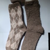 2 пари! Набір! Теплі м'які плюшеві шкарпетки Primark розмір: 37/42