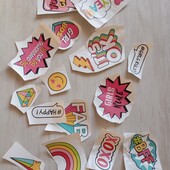 Лот великих наклейок