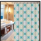 Качественная штора для ванной комнаты с кольцами (180*180 см)