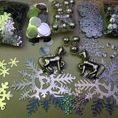 Сніжинки і намистини, паєтки 1050шт