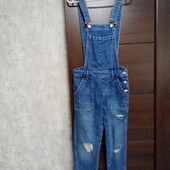 Розпродаж!!! Брендовый новый коттоновый джинсовый комбинезон р.10-12.