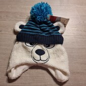 С&А! Очень милая шапка для мальчика, с мишкой! 98/104! Лот 50