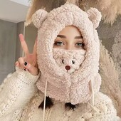 Капор шапка шапка-шарф балаклава зимняя женская шарка балаклава