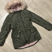 Куртка/парка на дівчинку 8-9 років в гарному стані