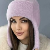Шапка- ушанка альпака цвета на выбор