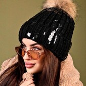 Зимня тепла шапка на меху розмір універсальний