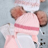 Гарний комплект зима шапка + снуд якість крута 46-48 від 2-4років теплий