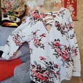 ❤️Брендовая белоснежная сжатка с ярким принтом туника новая❤️Турция.Оверсайз.Пог134-196см.