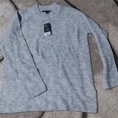 Жіночий светр оверсайз Esmara S 36/38 euro сірий з вкрапленнями темної нитки