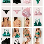 Victoria's secret, pink velvet brallеt смарагд/ чорний велюровий бюстгальтер браллет