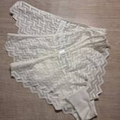 Есмара! Повністю мереживні жіночі труси 36/38 євро 3 шт! Лот 17