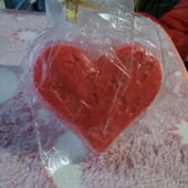 ❤️Мыло ручной работы клубника красного цвета с блёстками новое❤️