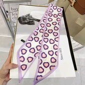 Твіллі, шарфик, хустинка, хустка, стрічка серце, серця, бузкове