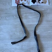 Чорний шкіряний ремінець для сумки