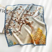 Платок стильный трендовый Искусственный шелк 70*70 см арт 06