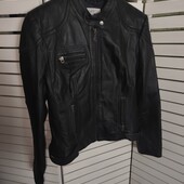 Next uk16 натуральна шкіра! Куртка шкіряна