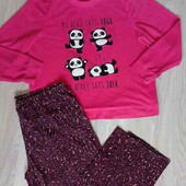 Dunnes stores + M&S брендовый  пижамный комплект флис + хлопок размер евро 44/46 