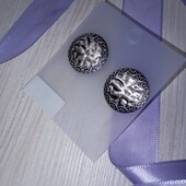Сережки цвяшки під античне срібло