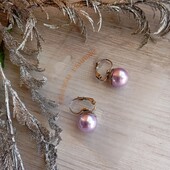 Сріблясті сережки з бузьковою намистиною