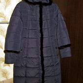 Качество! Теплый и легкий пуховичек с натуральным мехом норки от Nui Very, новое состояние