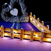Декоративный Led заборчик деревянный 90см Нидерланды