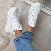 Черевики спорт натуральна шкіра демі білі