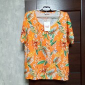 Брендовая новая красивая вискозная блуза-туника р.18