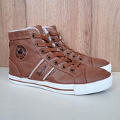 Нові утеплені хайтопи, жіночі кеди, кросівки коричневі з білим, зима, р. 37