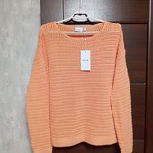 Новый брендовый ажурный коттоновый свитерок р.М(14-16).