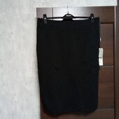 Брендовая новая трикотажная юбка сзади на замочке р.14-16