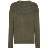 Брендовий джемпер хакі з суміші альпаки та вовни