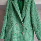 v by very твідовий зелений блейзер р.12