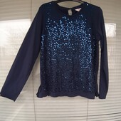 Нарядний реглан з паєтками на 9-10 років