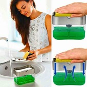 Органайзер для губки и моющего средства с дозатором нажимной Soap Pump Sponge Caddy