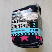 Нидерланды! Термоноски для девочки, лыжные носки для девочки! 2 пары! 23/26 размер! Лот 35