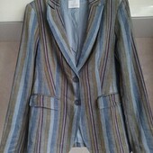 Льняний жакет у смужку від преміального бренду madeleine