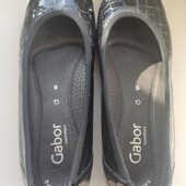 Чорничні шкіряні лаковані туфлі р. 6