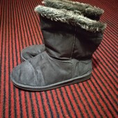 Теплые тапочки чуни от Sinsay, Подошва НЕ промерзает, не резиновая,в Идеале✓