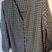 Плюс сайз бавовняна блуза у клітинку р.18