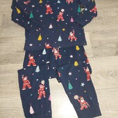 Піжама трикотаж дитяча.Новорічний принт