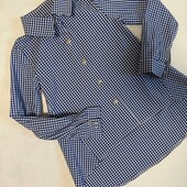 Чудова стильна картата сорочка Подовжена ззаду Нова