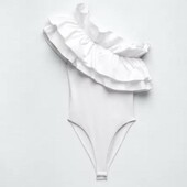 Стильний нарядний боді з рюшем, M L