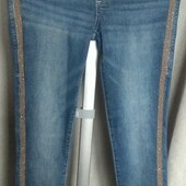 Denim R Джинсы пояс на резинке с лампасами