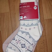 2 пары! Качественные теплые носки с антискользящим покрытием Esmara Германия, размер 35-38