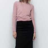 Вовняний пуловер з суміші альпаки в пастельно рожевому