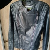 Джинсовая кожаная косуха Philip plein s