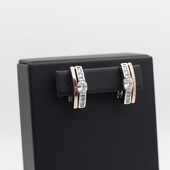 Ніжні срібні сережки з фіанітами